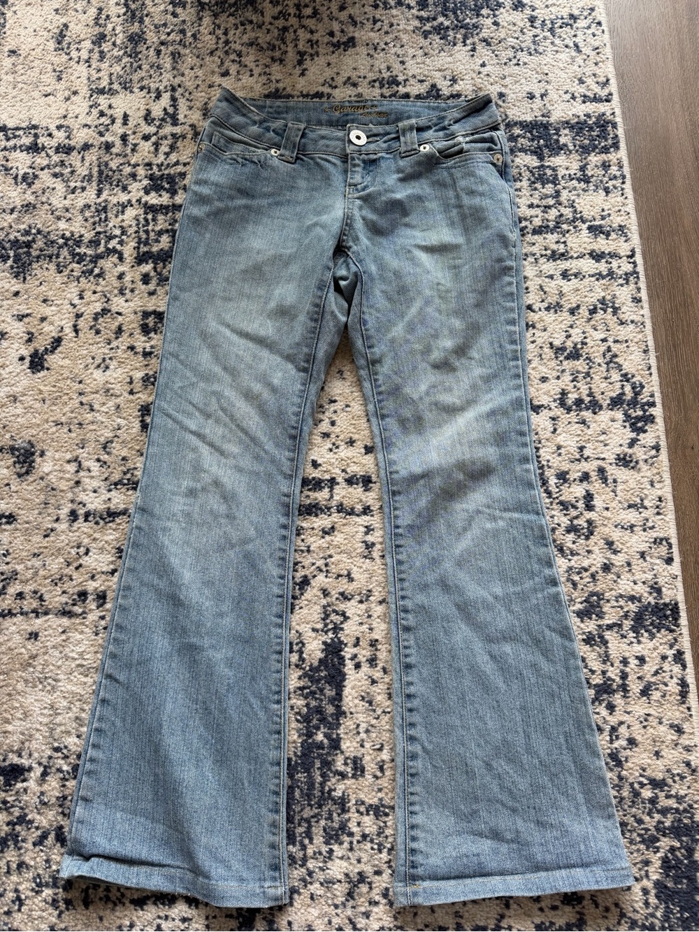 Garage Light Blue Flare Jeans